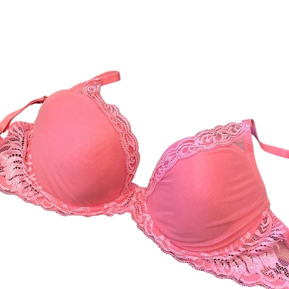 NATORI Feathers Contour Plunge Molded Cup Lace Bra 32DDD - Picture 2 of 6